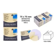 NOTAS ADHESIVAS 75X75MM GLOBALNOTES