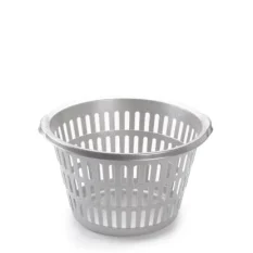 CESTA ROPA REDONDA PLATA