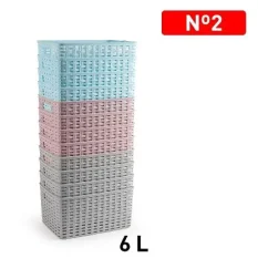 CESTA RATTAN N°2 6 L 29 x 19,5 CM SURTIDO ARG