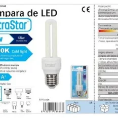 BOMBILLA LED 2U TRANLUCIDA E27/6W 6400K CJ96