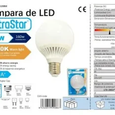 BOMBILLA BOLA LED 20W/E27 12CM LUZ CALIDA 3000K CJ24