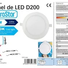 PANEL LED REDONDO 15W ?20*1.2CM 6500K LUZ DIA