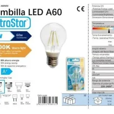 BOMBILLA BOLA LED 5.5W 300?2800K LUZ CALIDA