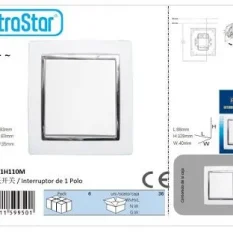 INTERRUPTOR EMPOTRABLE CROMADO MATE CJ120