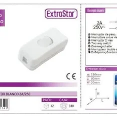 INTERRUPTOR BLANCO 2A/250 BLISTER CJ240