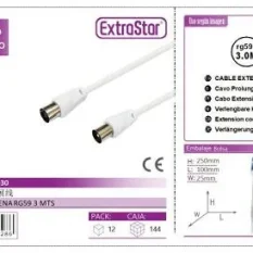 CABLE ANTENA RG59 3 MTS CJ144