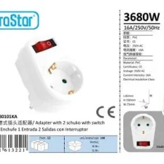 BASE DE ENCHUFE C/INTERRPTOR MAX:3680w CJ144
