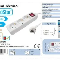 ALARGADOR 3 BASE C/INTRRU 3 MTS 3G1.5MM~ CJ40