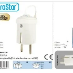 ENCHUFE REDONDO 16A/250~ BLANCO CJ192