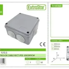 CAJA ELECTRICA DE CABLE RECT IP55 10X10X5CM CJ60