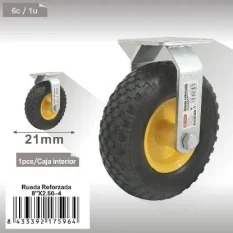 RUEDA REFORZADA PU8"X2.50-4