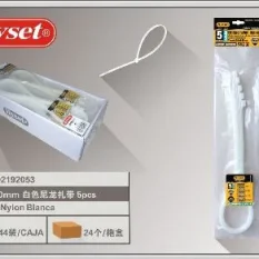 BRIDAS NYLON BLANCA 9.0X650MM 5PCS