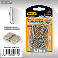 TORNILLOS CON ROSCA 3x35mm