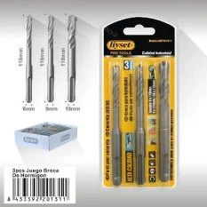 3PCS JUEGO BROCA DE HORMIGON 36/8/10mm