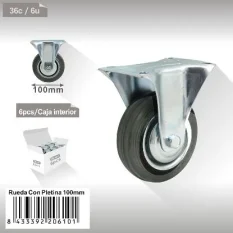 RUEDA CON PLETINA 100MM