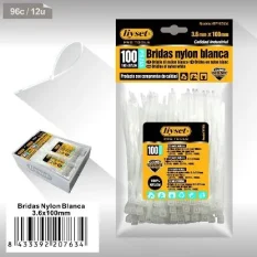 BRIDAS NYLON BLANCA 3.6X100MM