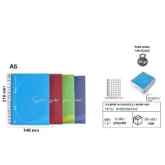 CUADERNO EXTRADURA A5 160H CUADRICULA CERVANTES