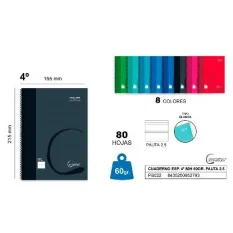 CUADERNO ESP. 4?80H 60GR. PAUTA 2.5