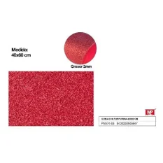 GOMA EVA CON PURPURINA 40 x 60 cm ROJO NAVIDAD