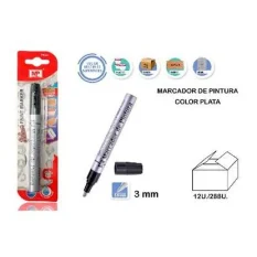 MARCADOR DE PINTURA PLATA