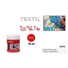 PINTURA TEXTIL ROJO 45 ml