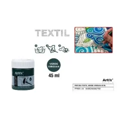 PINTURA TEXTIL VERDE VIRIDIAN 45 ML