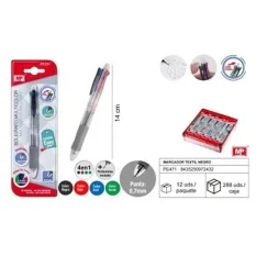 BOLÍGRAFO 4 COLORES Y PORTAMINAS 0.5 MM