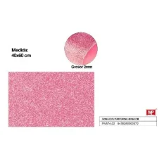 GOMA EVA CON PURPURINA 40 x 60 cm ROSA CLARO