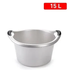 BARRENO REDONDO 15 L CON ASAS PLATA