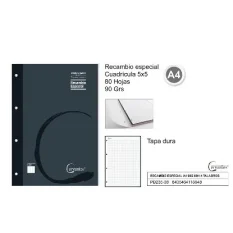 RECAMBIO A4 90G 80H 4 TALADRO