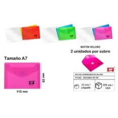 CARPETA SOBRE PLSTICO CIERRE RPIDO H A7 FLUO.