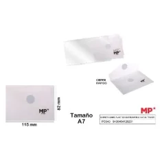 CARPETA SOBRE PLSTICO CIERRE RPIDO H A7 2U TRANS