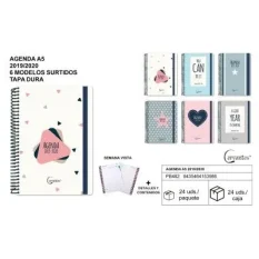 AGENDA ESCOLAR A5 CON GOMA TAPA DURA 2019/2020