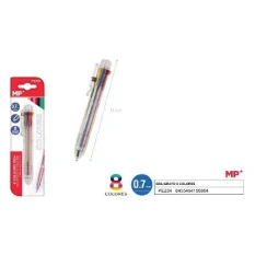 BOLIGRAFO 8 COLORES 0.7 mm