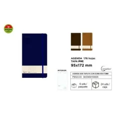 AGENDA 2020 TAPA PVC CON GOMA 95X172MM