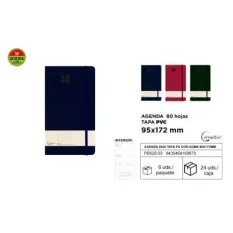 AGENDA 2020 TAPA PVC CON GOMA 95X172MM
