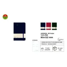 AGENDA 2020 TAPA PVC CON GOMA 80X122MM