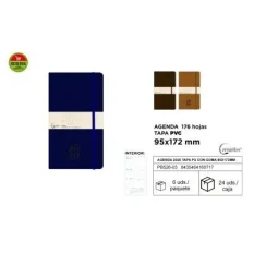 AGENDA 2020 TAPA PVC CON GOMA 95X172MM