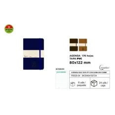 AGENDA 2020 TAPA PVC CON GOMA 80X122MM