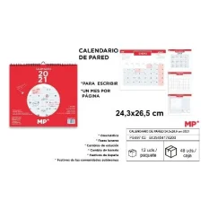 CALENDARIO DE PARED 24,3X26,5CM 2021