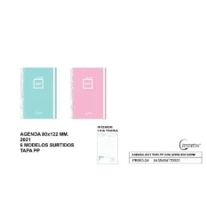 AGENDA 2021 TAPA PP CON GOMA 80X122MM