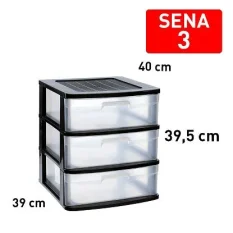 CAJONERA SENA 3 CAJONES NEGRO