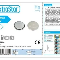 PILAS BOTON(EXTRASTAR) CR2032 3V EXP:10 CJ480