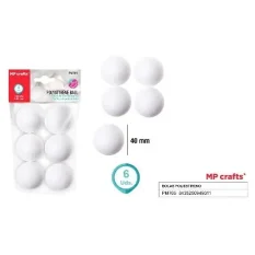 BOLA DE POLIESTIRENO 40 MM 6 UDS.