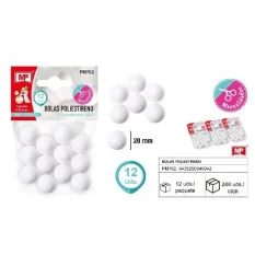 BOLA DE POLIESTIRENO 20MM 12U