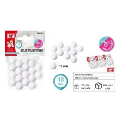 BOLA DE POLIESTIRENO 15MM 18U