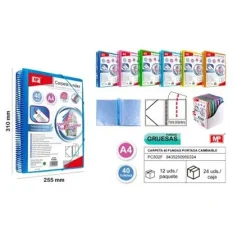 CARPETA 40 FUNDAS A4 PORTADA PERSONALIZABLE