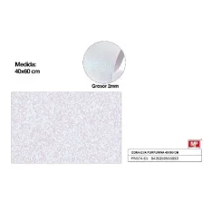 GOMA EVA CON PURPURINA 40 X 60 cm BLANCO