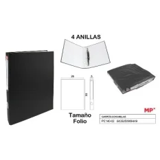 CARPETA F? 4 ANILLAS NEGRO