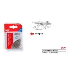 CLIPS CROMADOS 28 mm 100 Uds.